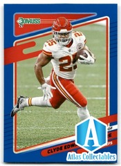 2021 Donruss Blue Press Proof Clyde Edwards-Helaire Kansas City Chiefs #120